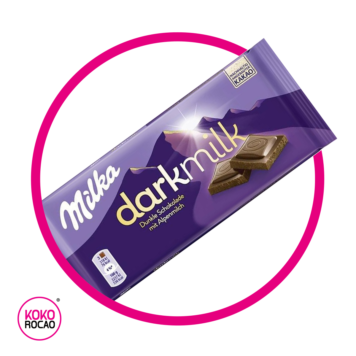 MILKA DARKMILK APENMILCH CHOCOLATE 85GR&