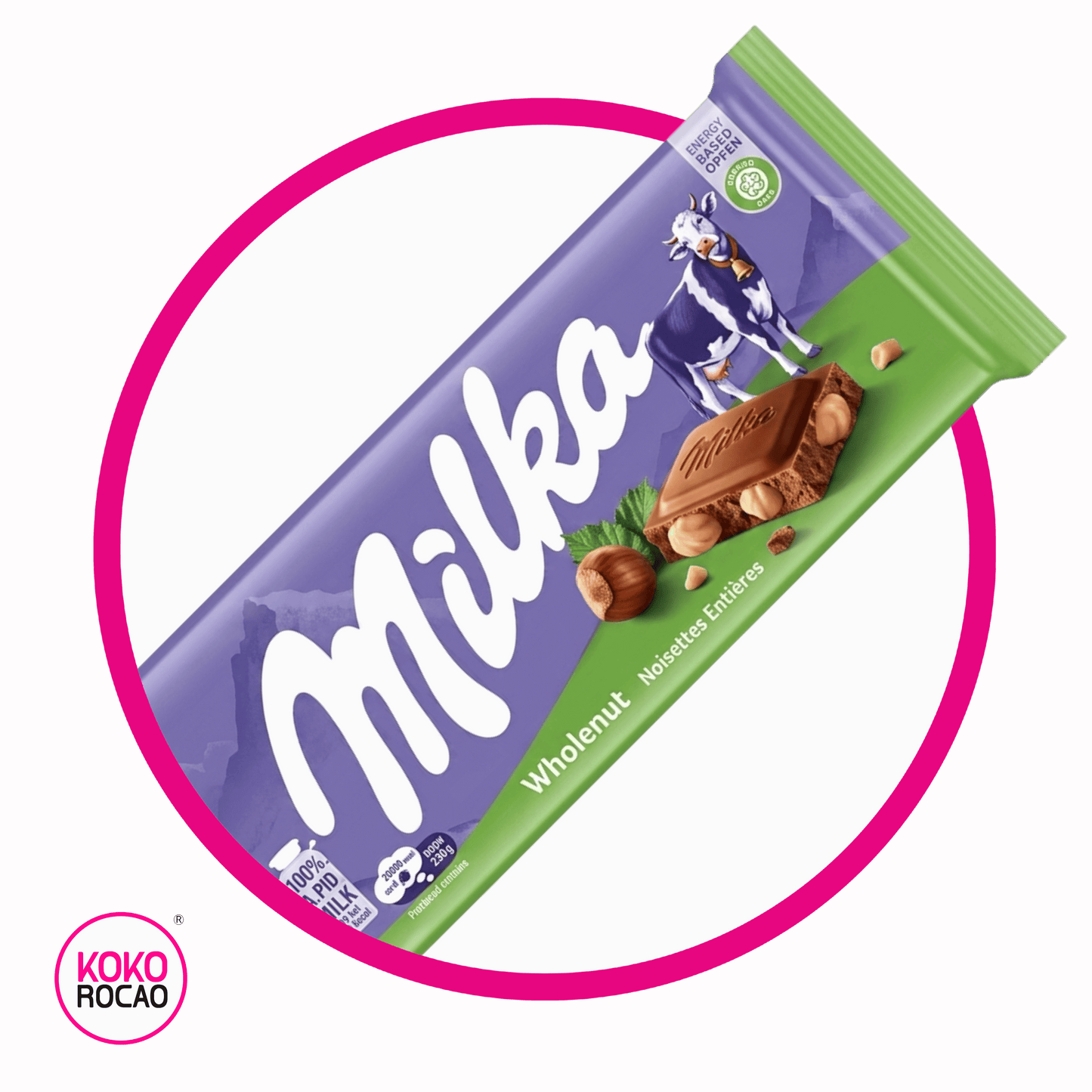 MILKA WHOLENUT CHOCOLATE 90GR