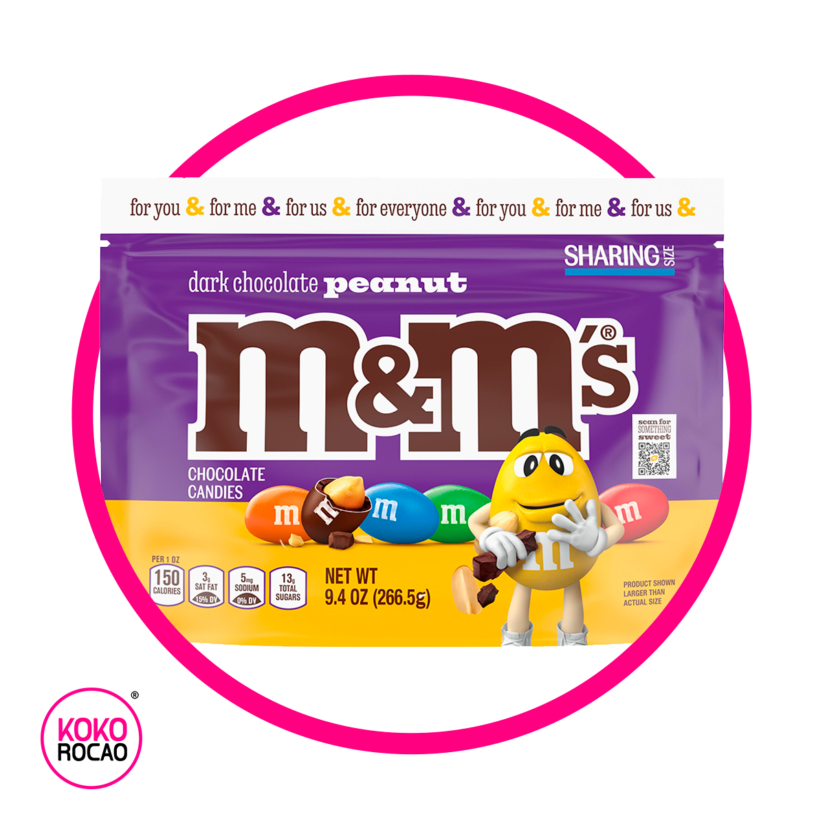 MMS DARK CHOCOLATE PEANUT BOLSA 266.5G