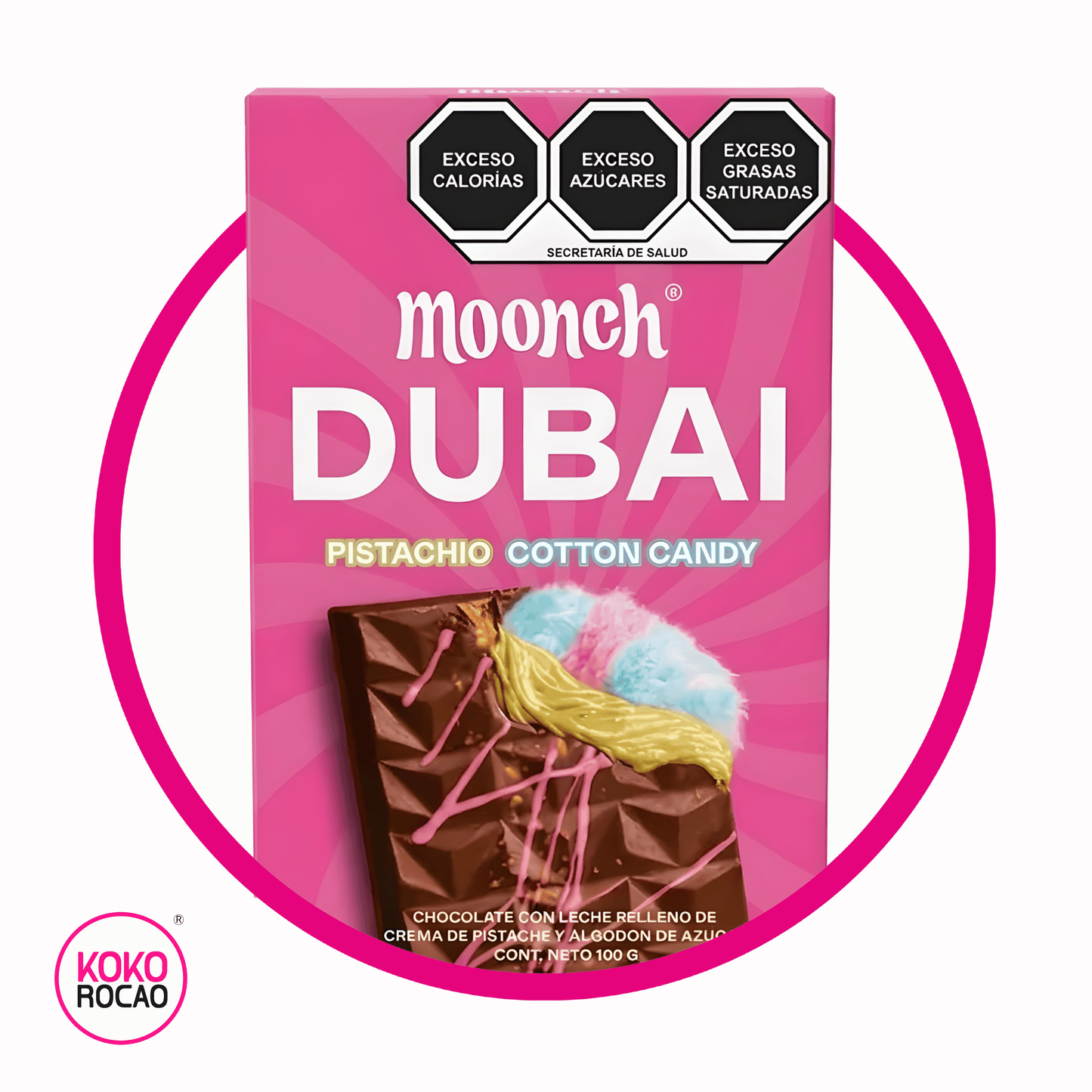 MOONCH COTTON CANDY CHOCOLATE CAJA 130 GR $2