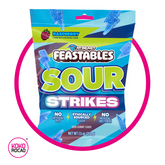MR BEAST FEASTABLES SOUR STRIKES GUMMY BOLSA 212GR