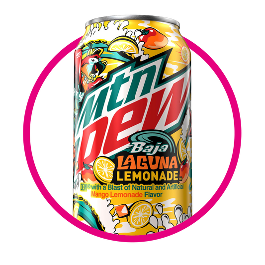 MTN DEW BAJA BLAST LAGUNA LEMONADE SODA LATA 355ML