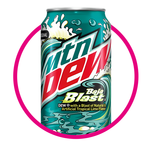 MTN DEW BAJA BLAST SODA LATA 355ML