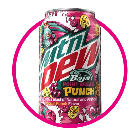 MTN DEW BAJA BLAST POINT BREAK PUNCH SODA LATA 355ML