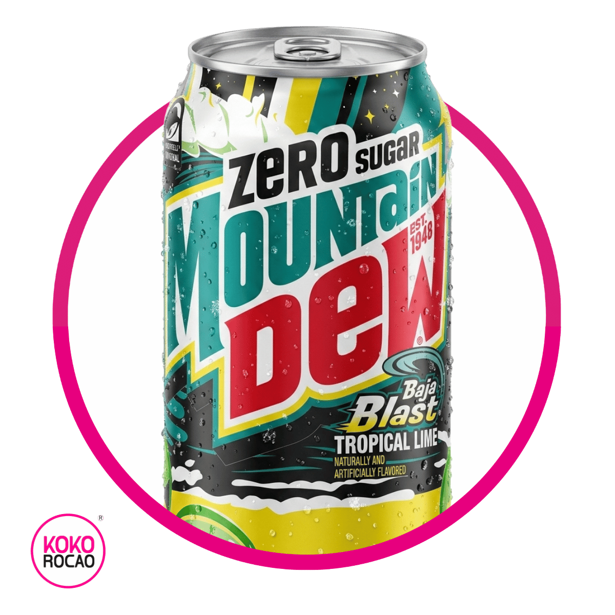 MTN DEW BAJA BLAST ZERO SUGAR SODA LATA 355ML