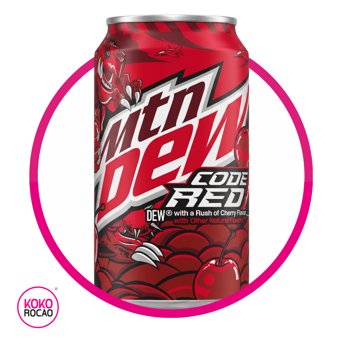 MTN DEW CODE RED SODA LATA 355ML