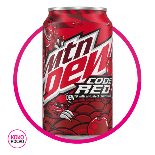 MTN DEW CODE RED SODA LATA 355ML
