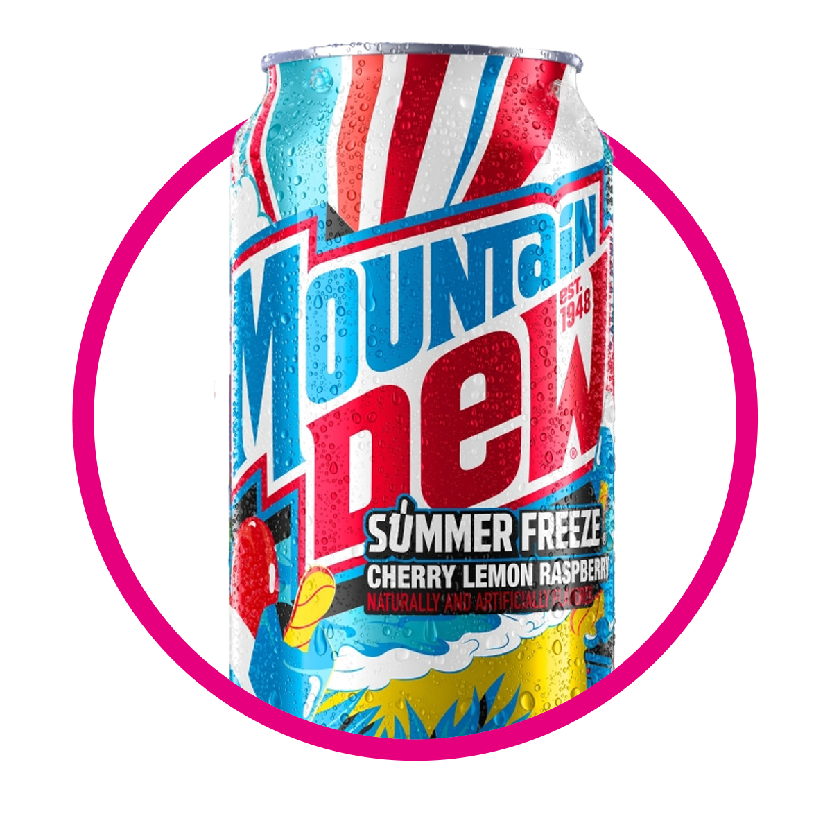 MTN DEW SUMMER FREEZE SODA LATA 355ML