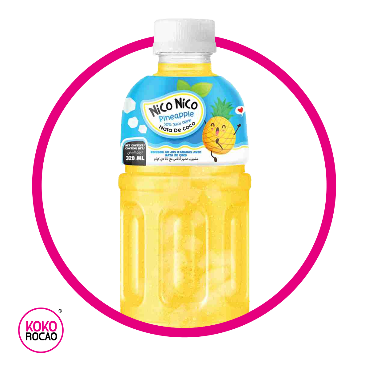 NAWON NICO NICO PINEAPPLE JUICE BOTTELA 320ML