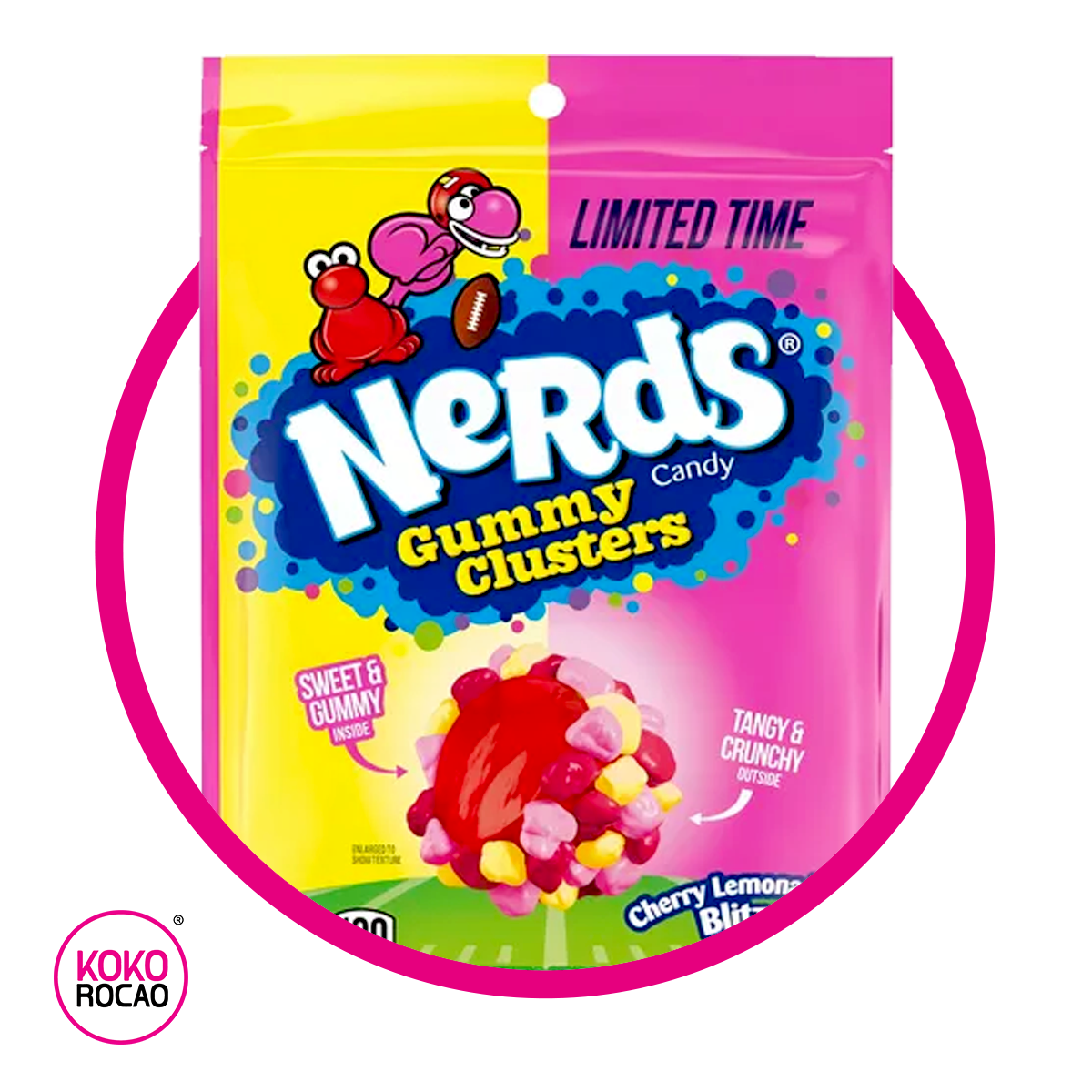 NERDS CLUSTERS CHERRY LEMONADE GUMMY BOLSA 226GR