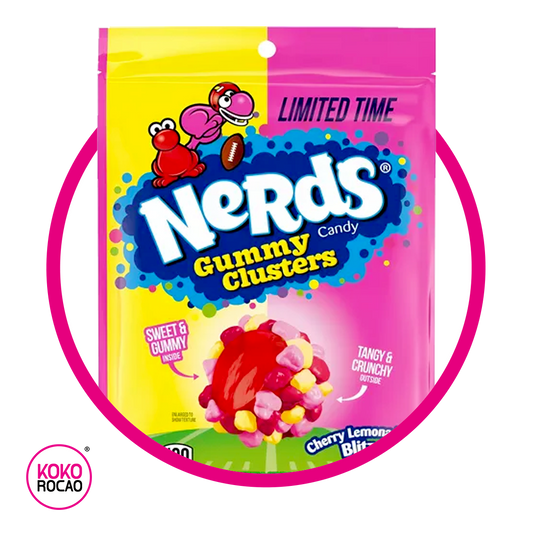 NERDS CLUSTERS CHERRY LEMONADE GUMMY BOLSA 226GR