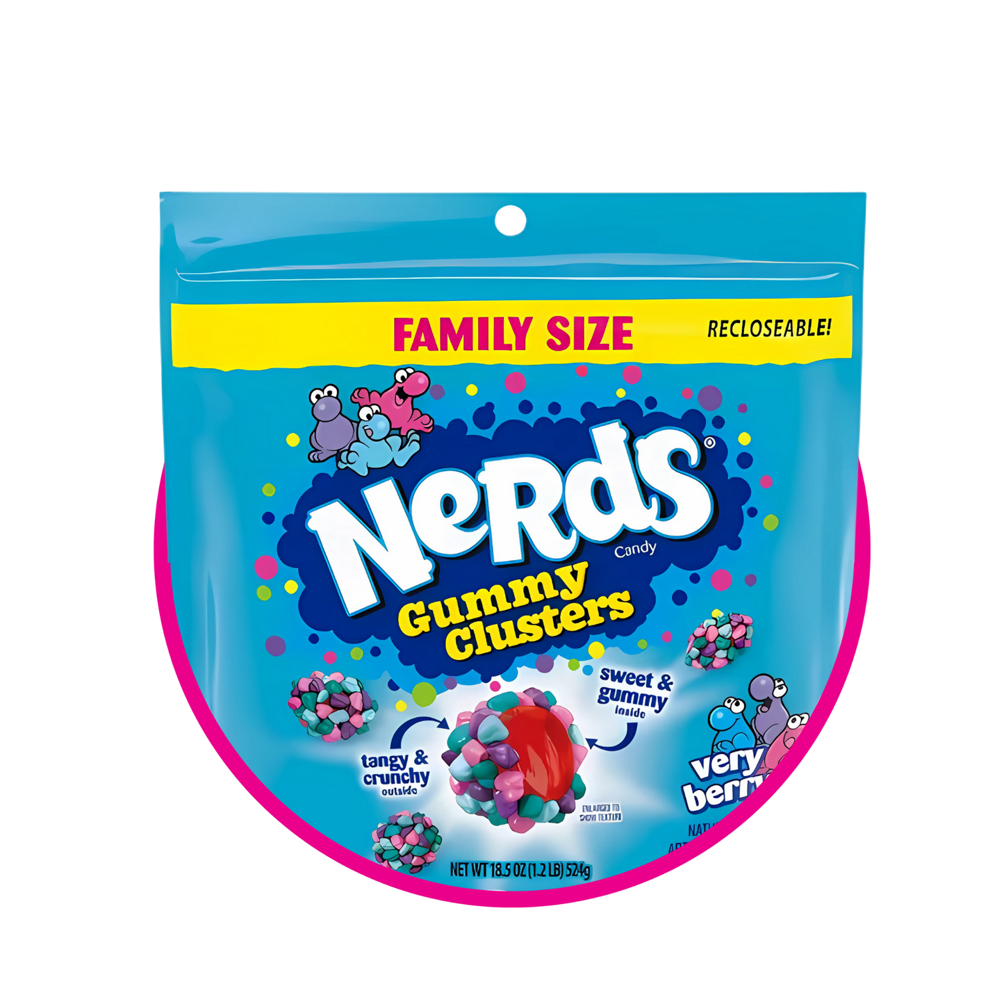 NERDS GUMMY CLSUTERS VERY BERRY GUMMY BOLSA 524GR