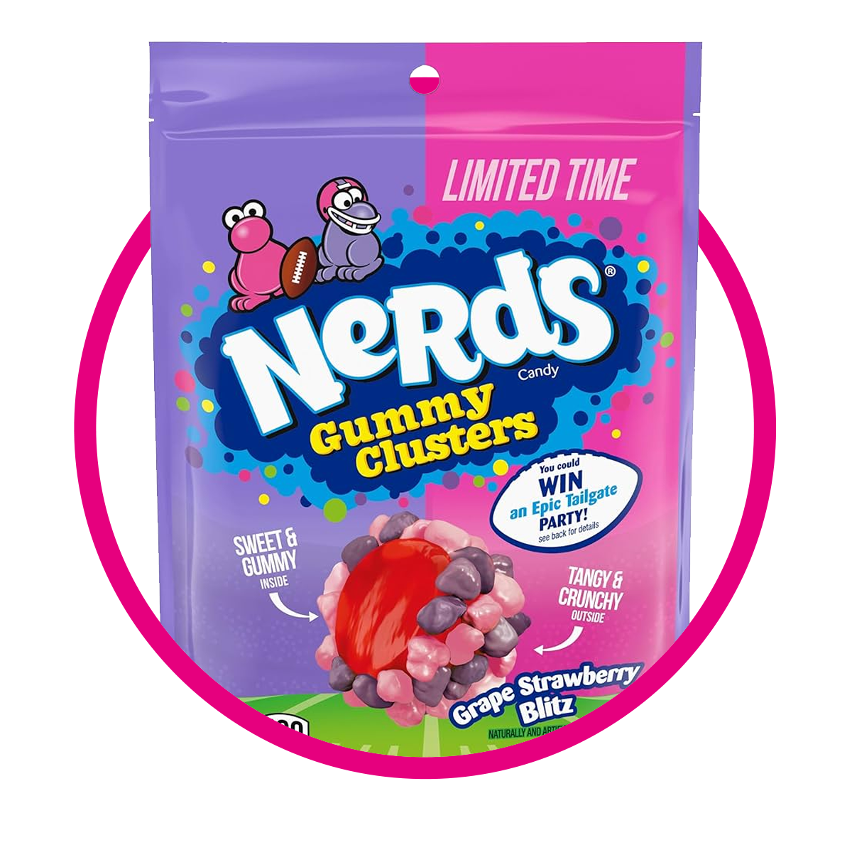 NERDS GUMMY CLUSTERS GRAPE STRAWBERRY BOLSA 227 GR