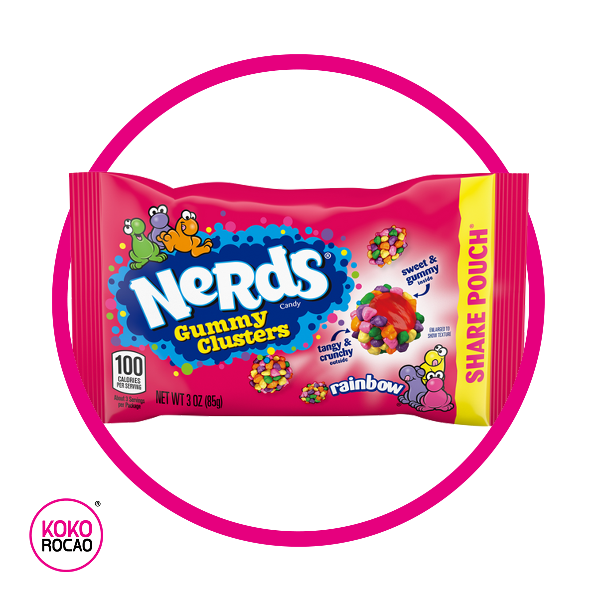 NERDS GUMMY CLUSTERS RAINBOW BOLSA 85 GR