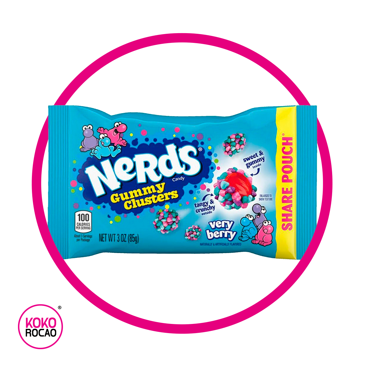 NERDS GUMMY CLUSTERS VERY BERRY BOLSITA 85G