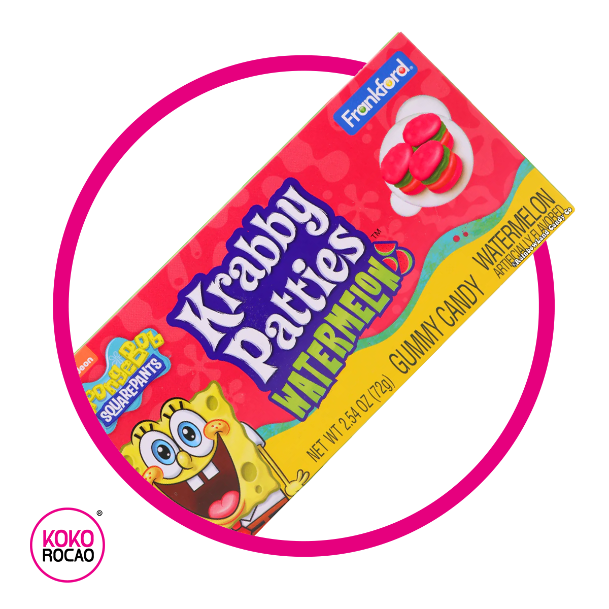 NICKELODEON KRABBY PATTIES WATERMELON GUMMY CAJA 72GR