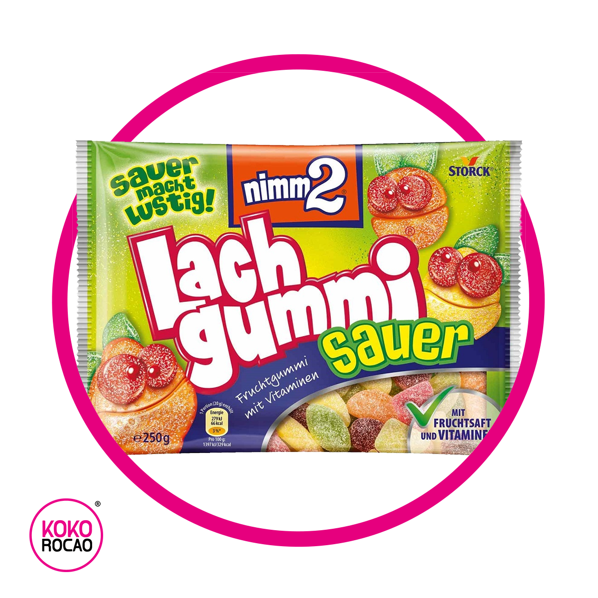 NIMM2 LANCH GUMMI SOUR GUMMY BOLSA 250GR