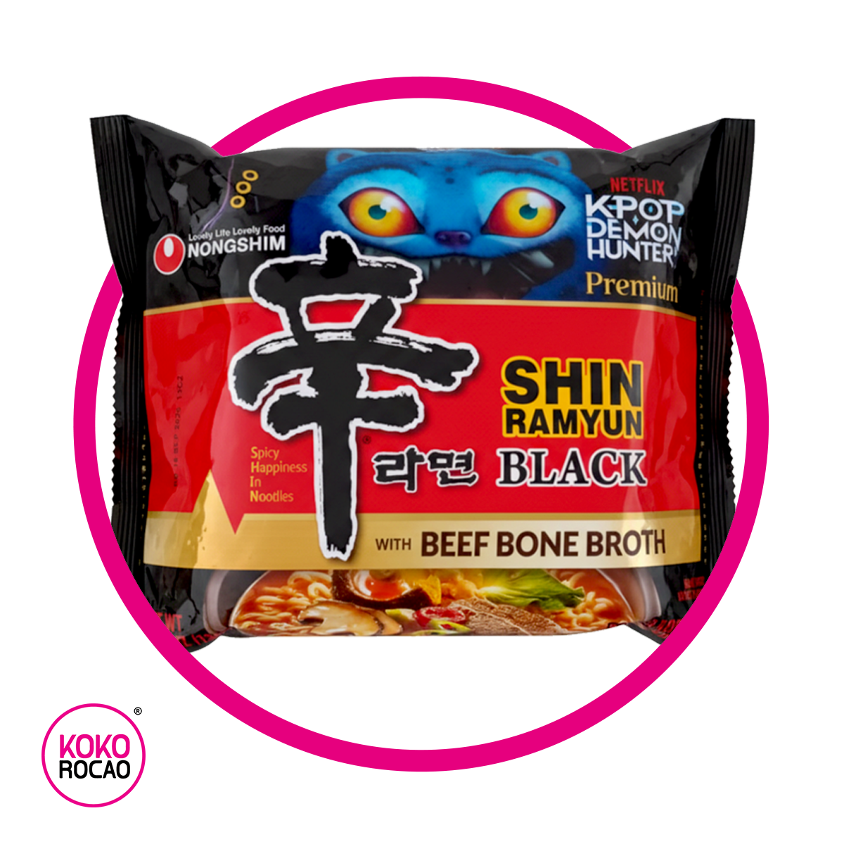 NONGSHIM SHIN RAMYUN PREMIUM K-POP DEMON HUNTERS PASTTE BOLSA 130GR
