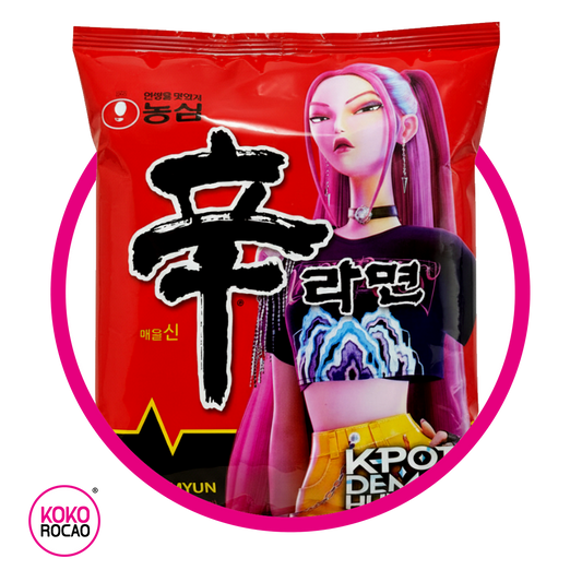 NONGSIM SHIN RAMYUN K-POP MIRA DEMON HUNTERS SPICY PASTE BOLSA 120G