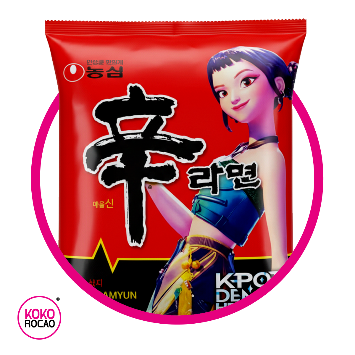 NONGSIM SHIN RAMYUN K-POP ZOE DEMON HUNTERS SPICY PASTE BOLSA 120G