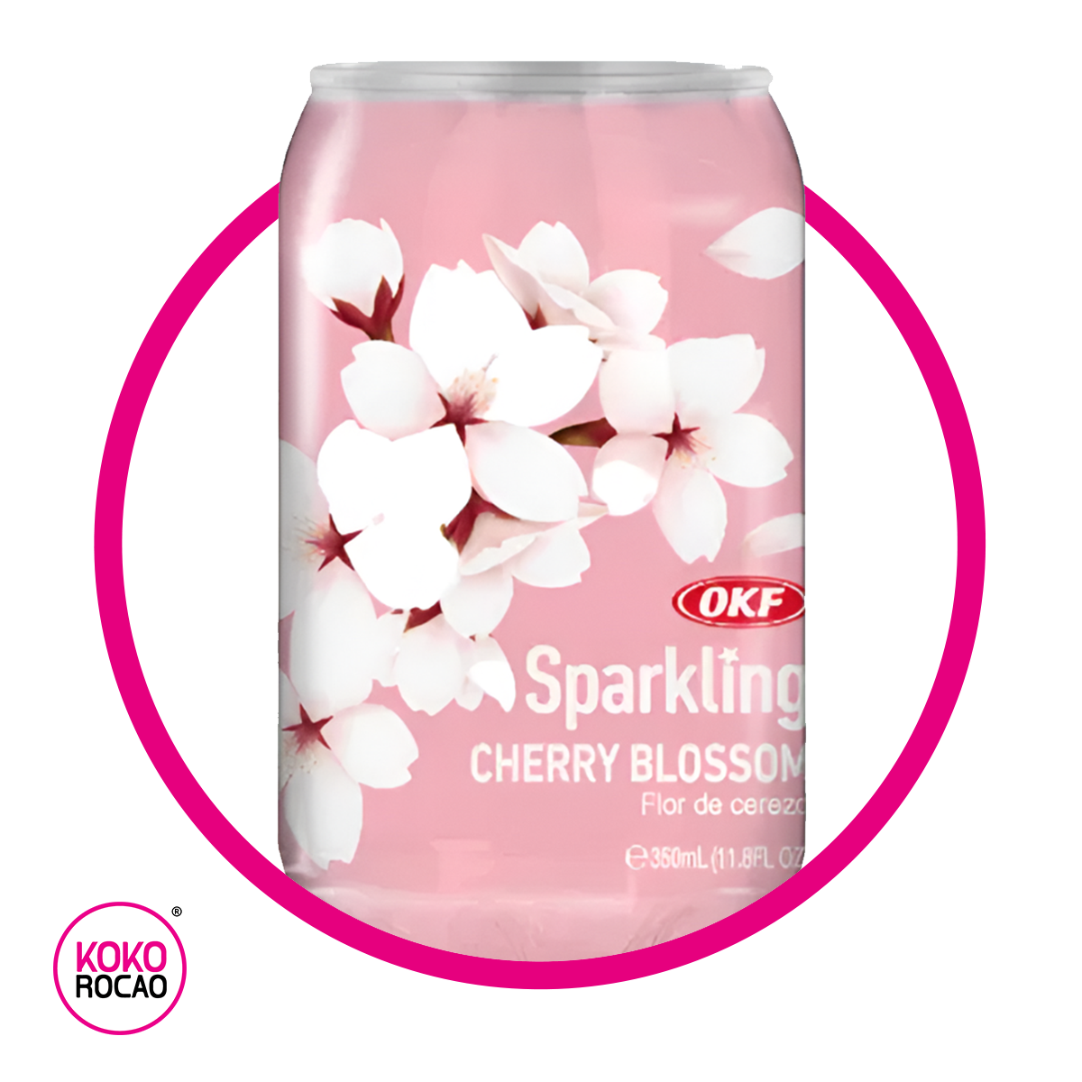 OKF CHERRY BLOSSOM SPARKLING WATER LATA 350 ML