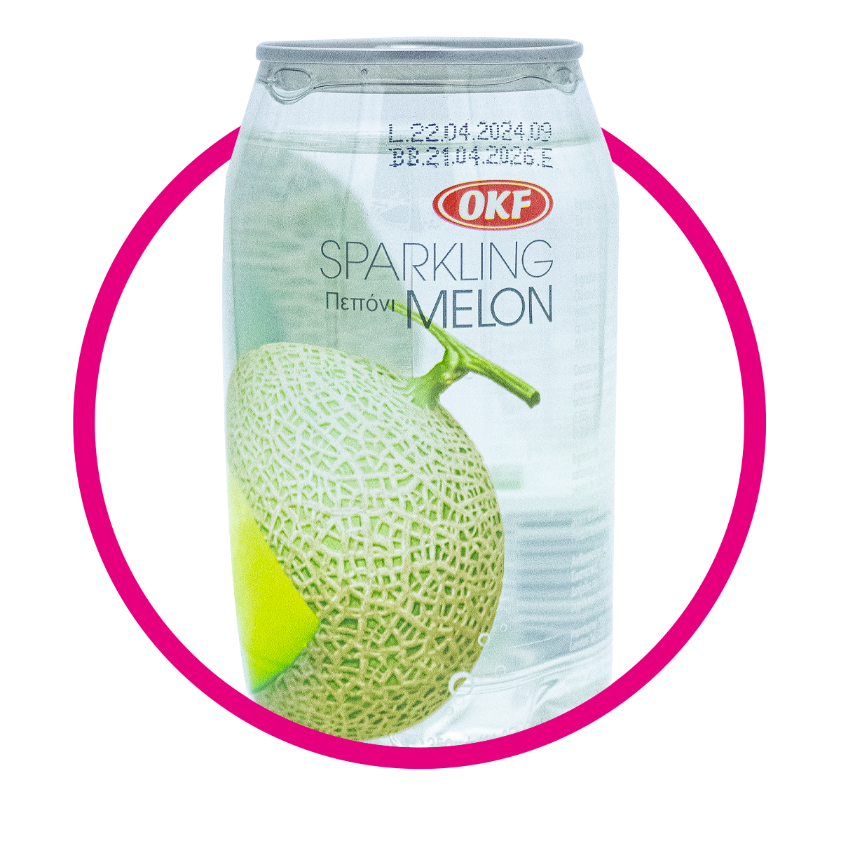 OKF MELON SPARKLING WATER LATA 350 ML
