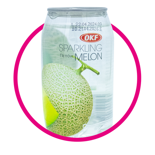 OKF MELON SPARKLING WATER LATA 350 ML
