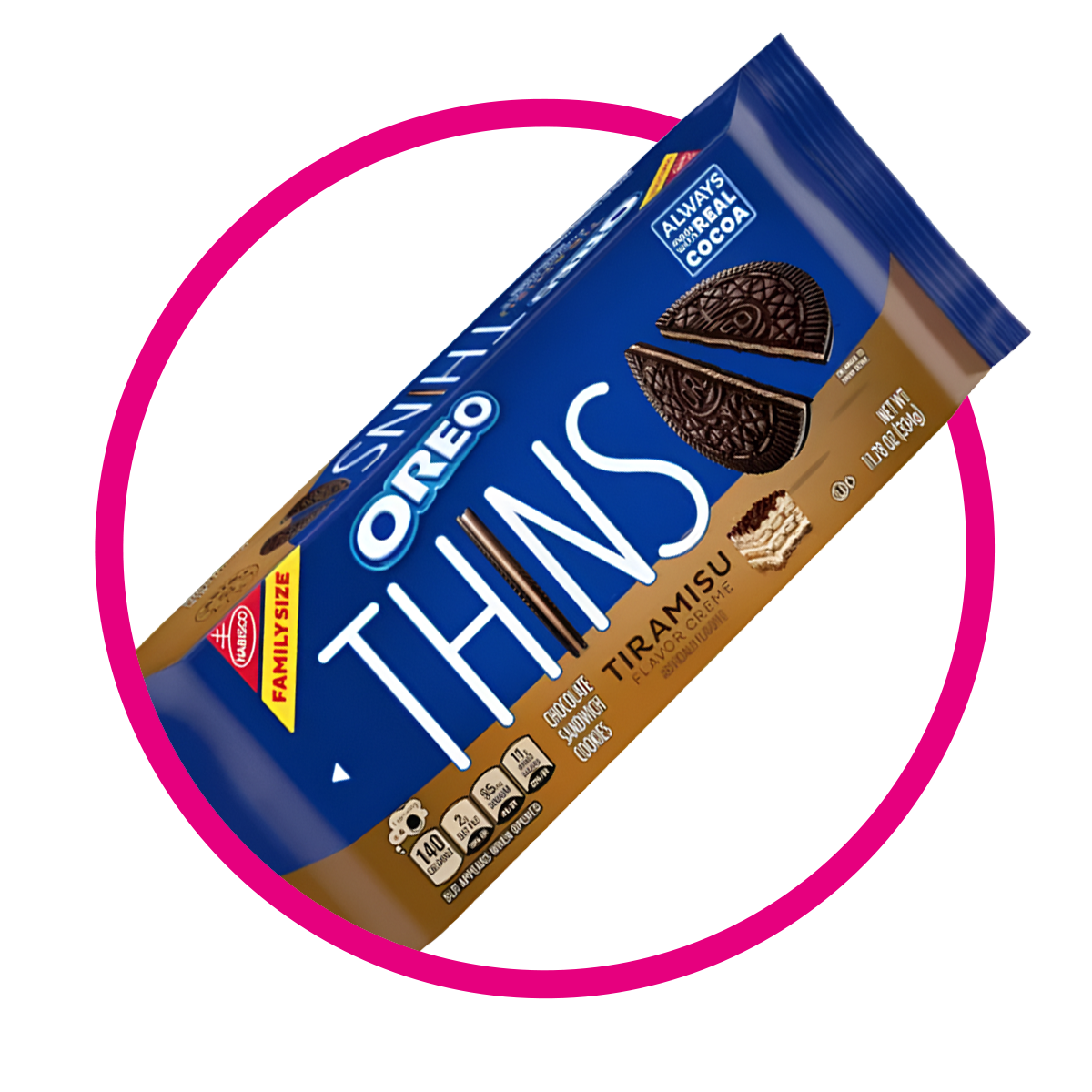 NABISCO OREO THINS TIRAMISÚ COOKIE BOLSA 334G&