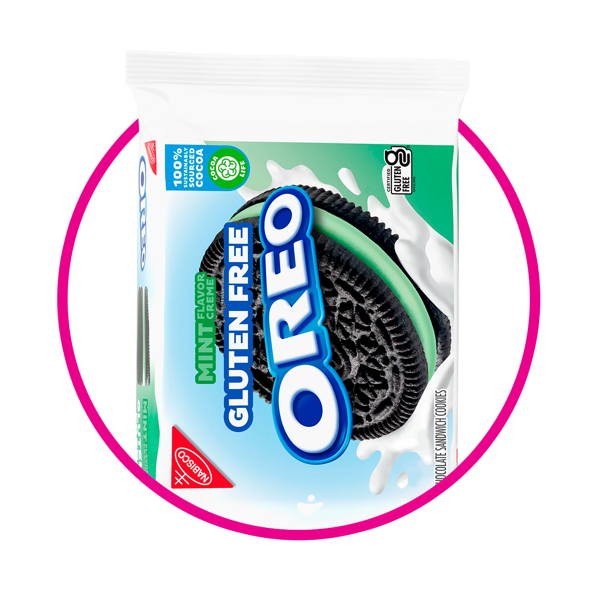 NABISCO OREO MINT GLUTEN FREE COOKIE BOLSA 353G&