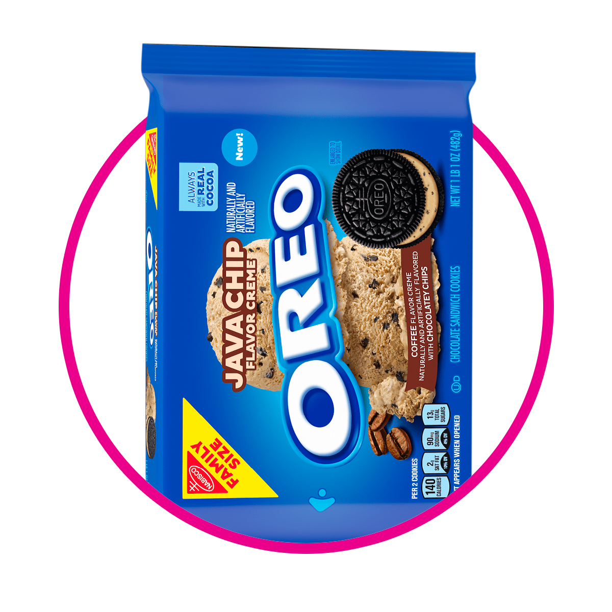 NABISCO OREO JAVA CHIP COOKIE BOLSA 482G&