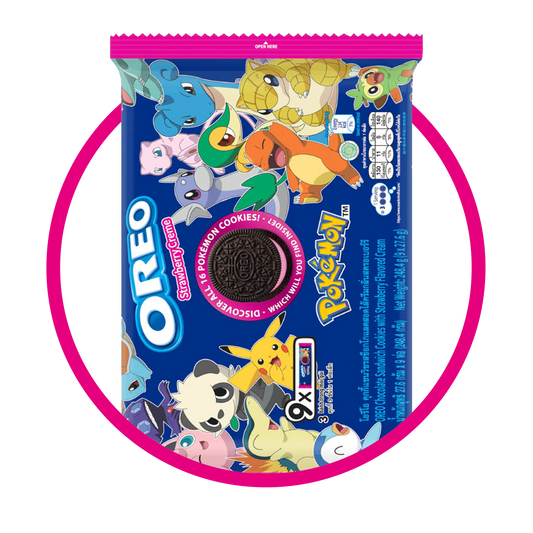 NABISCO OREO POKEMON STRAWBERRY COOKIE CAJA 248.4G