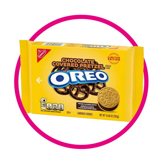 OREO PRETZEL COVERED CHOCOLATE COOKIE BOLSA 303 GR&