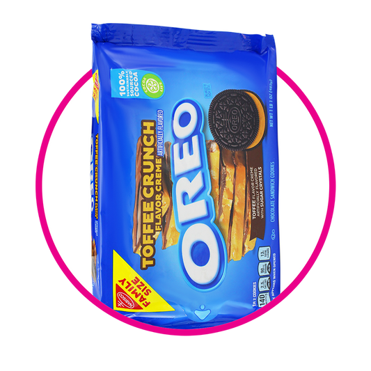 NABISCO OREO TOFFE CRUNCH COOKIE CAJA 482G&