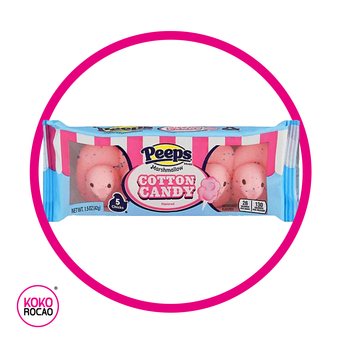 PEEPS COTTON CANDY MARSHMELLOW CAJA 42 GR