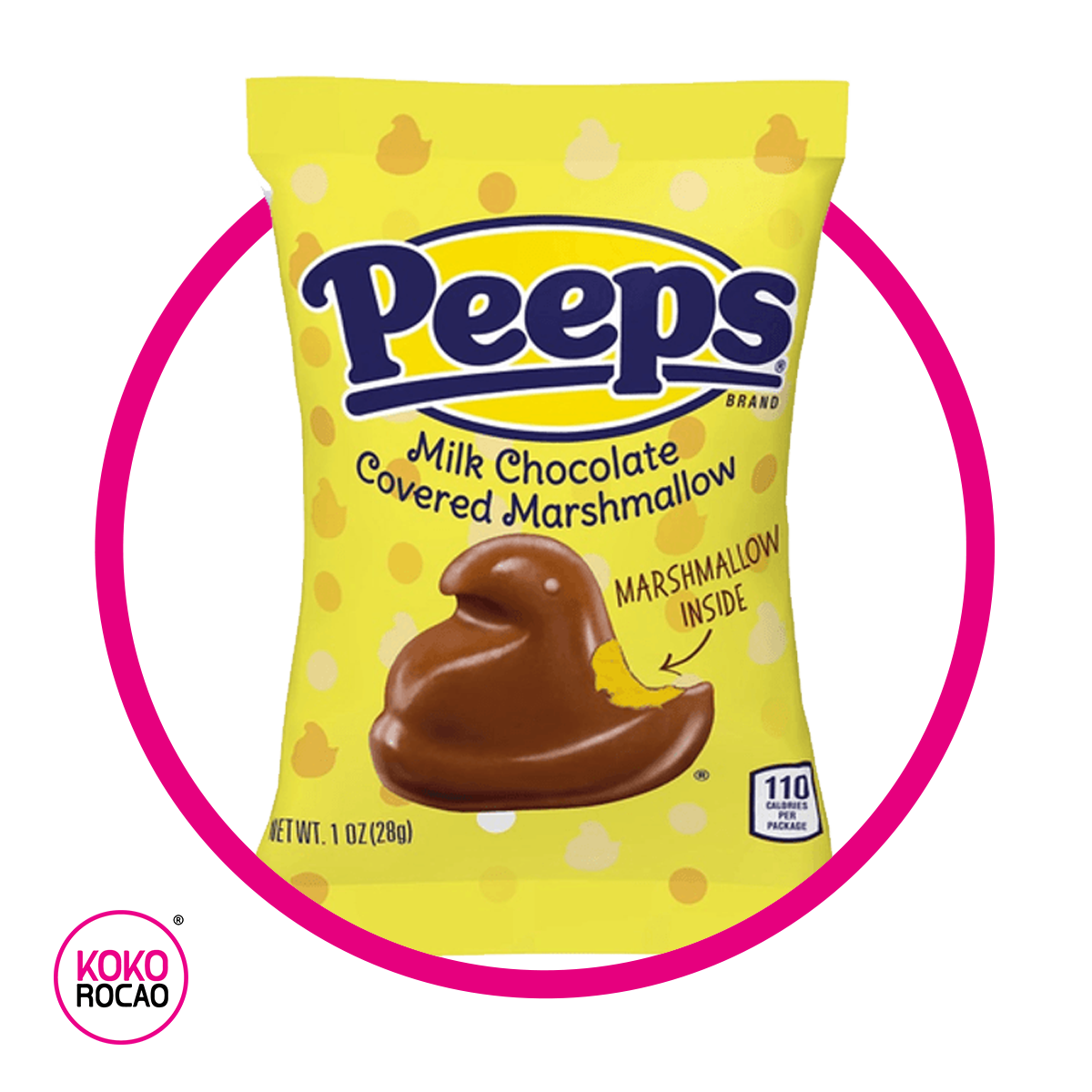 PEEPS COVERED MARSHMELLOW PIEZA 28GR