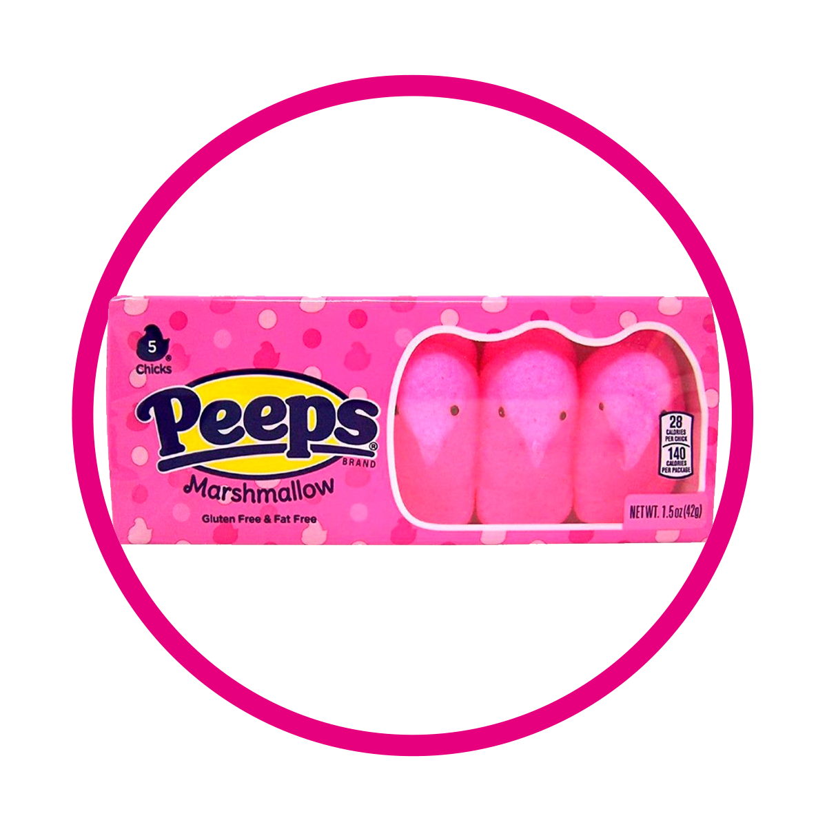 PEEPS PINK MARSHMELLOW CAJA 42GR