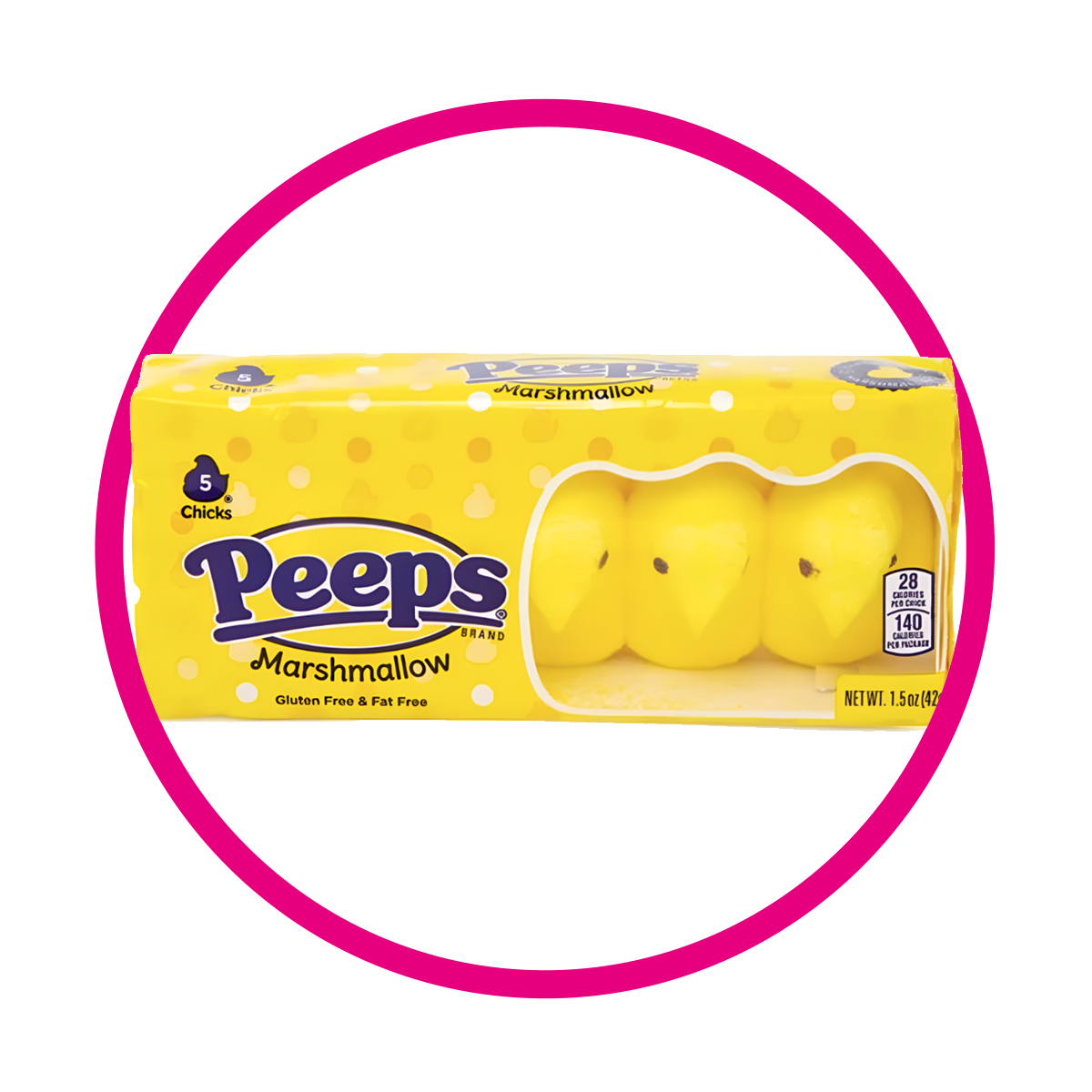 PEEPS YELLOW MARSHMELLOW CAJA 42GR