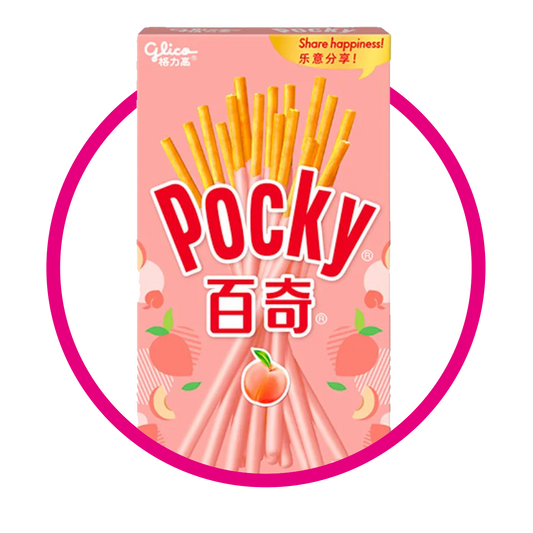 GLICO POCKY PEACH COOKIE CAJA 55G
