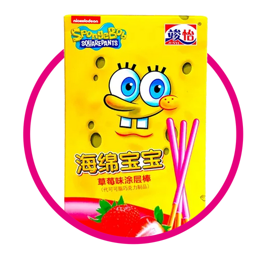 JUNYI BOB ESPONJA FRESA COOKIE CAJA 48GR @
