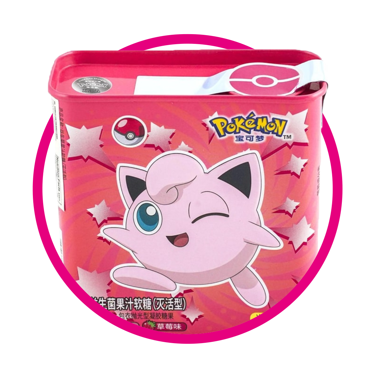 POKEMÓN JIGGLIPUFF STRAWBERRY&PEACH GUMMY LATA 95GR