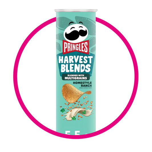 PRINGLES HARVEST BLENDS MULTIGRAINS RANCH SNACKS LATA 158G