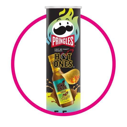 PRINGLES HOT ONES GREEN SAULCE SNACKS LATA 158GR