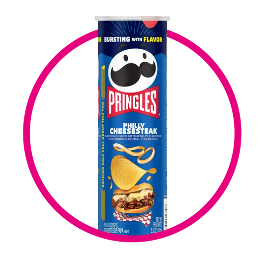 PRINGLES PHILLY CHEESESTEAK SNACKS LATA 158G