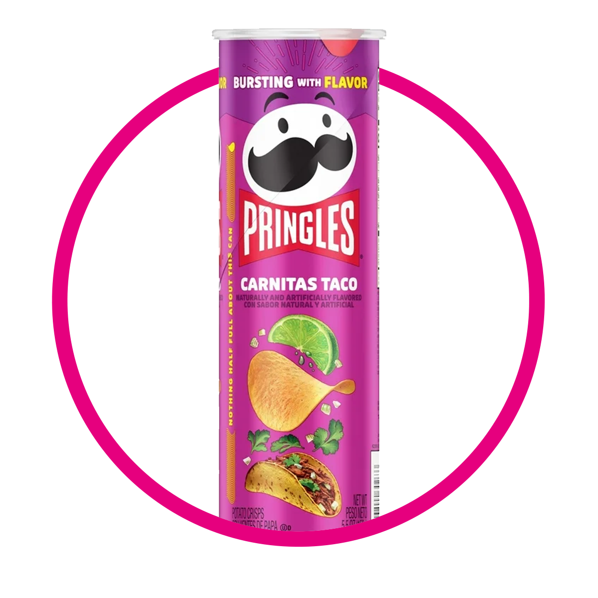 PRINGLES TACO DE CARNITAS SNACKS LATA 158G