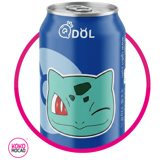 QDOL BULBASAUR GRAPE SPARKLING WATER LATA 330ML