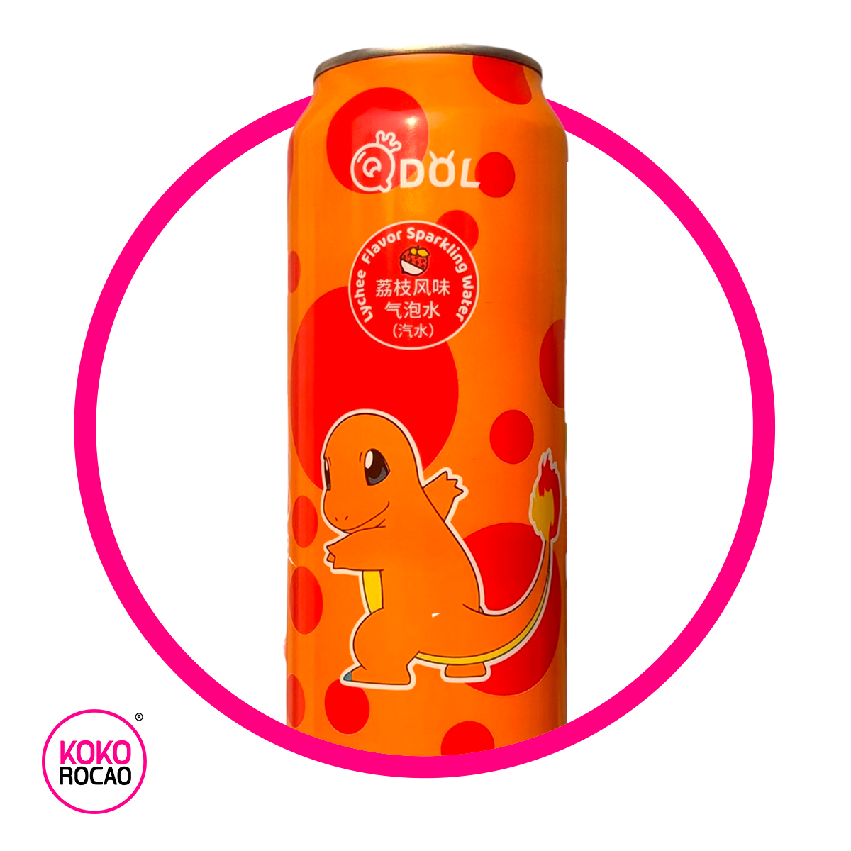 QDOL SODA CHARMANDER LYCHIE LATA 500 ML