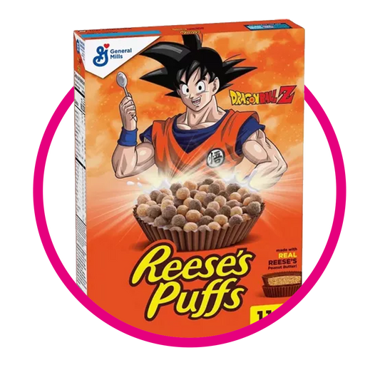 GENRAL MILLS REESES PUFFS PEANUT BUTTER DRAGON BALL CEREALS CAJA 326GR