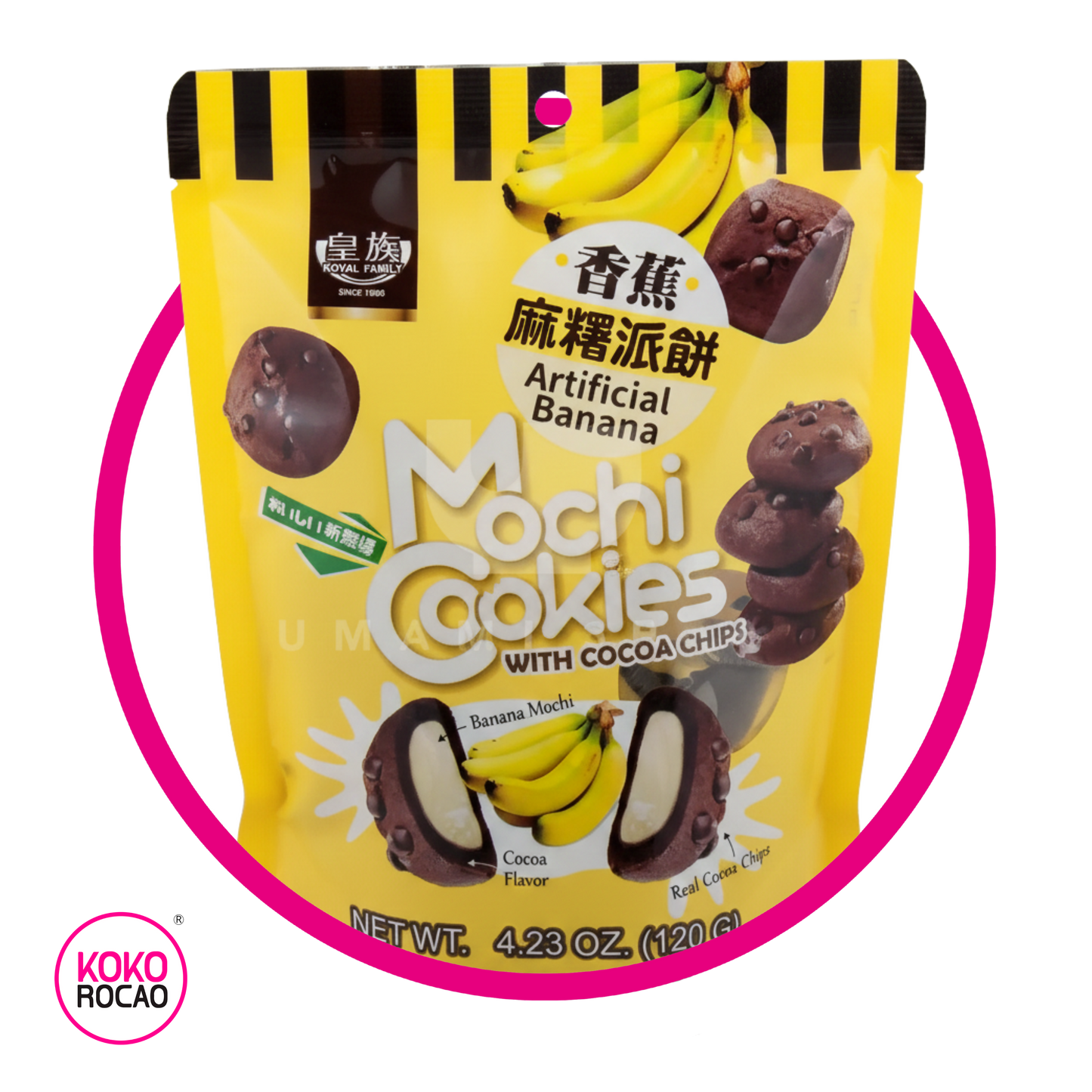 ROYAL FAMILY MOCHI COOKIES BANANA COOKIE BOLSA 120GR