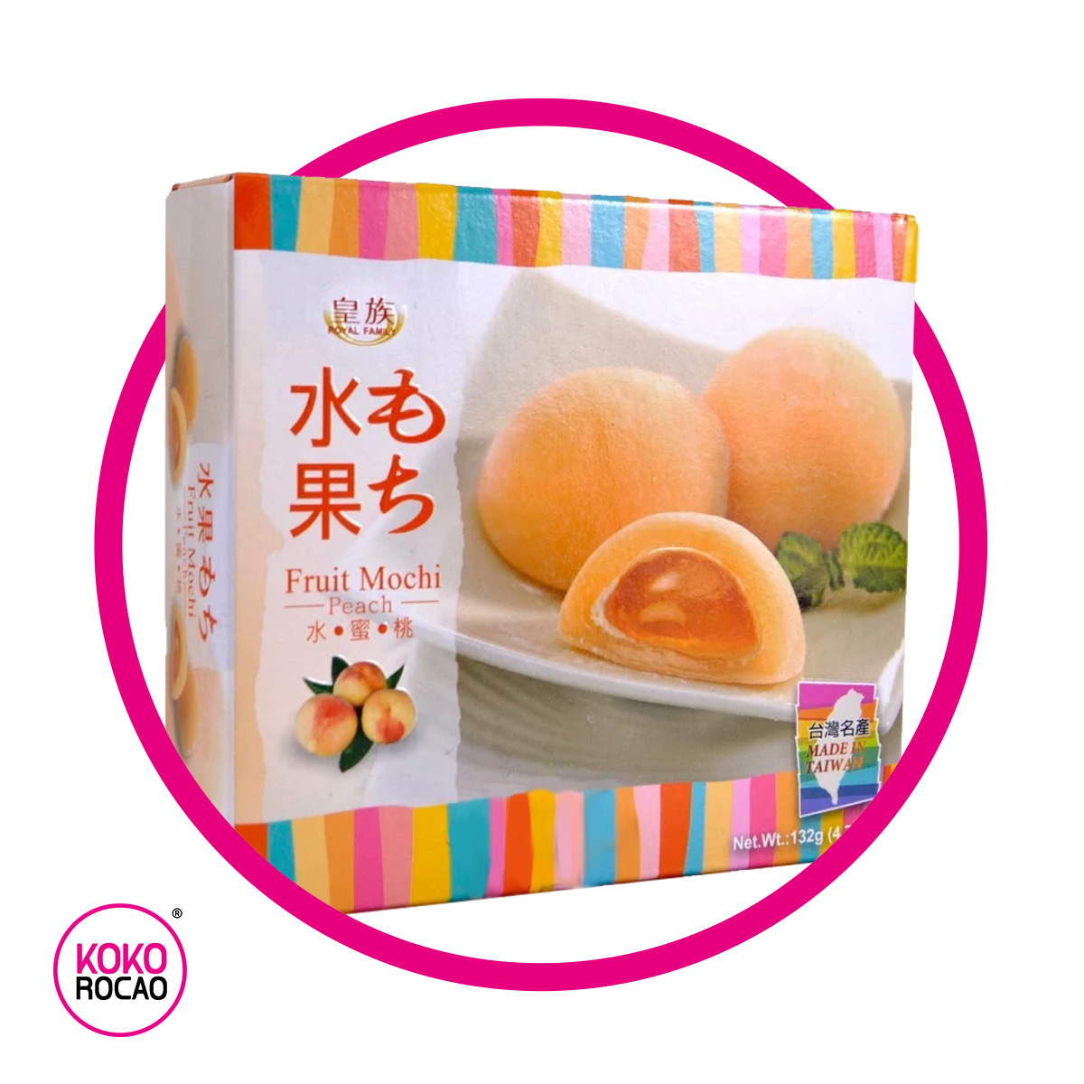 ROYAL FRUIT MOCHI PEACH CUPCAKE CAJA 132 GR