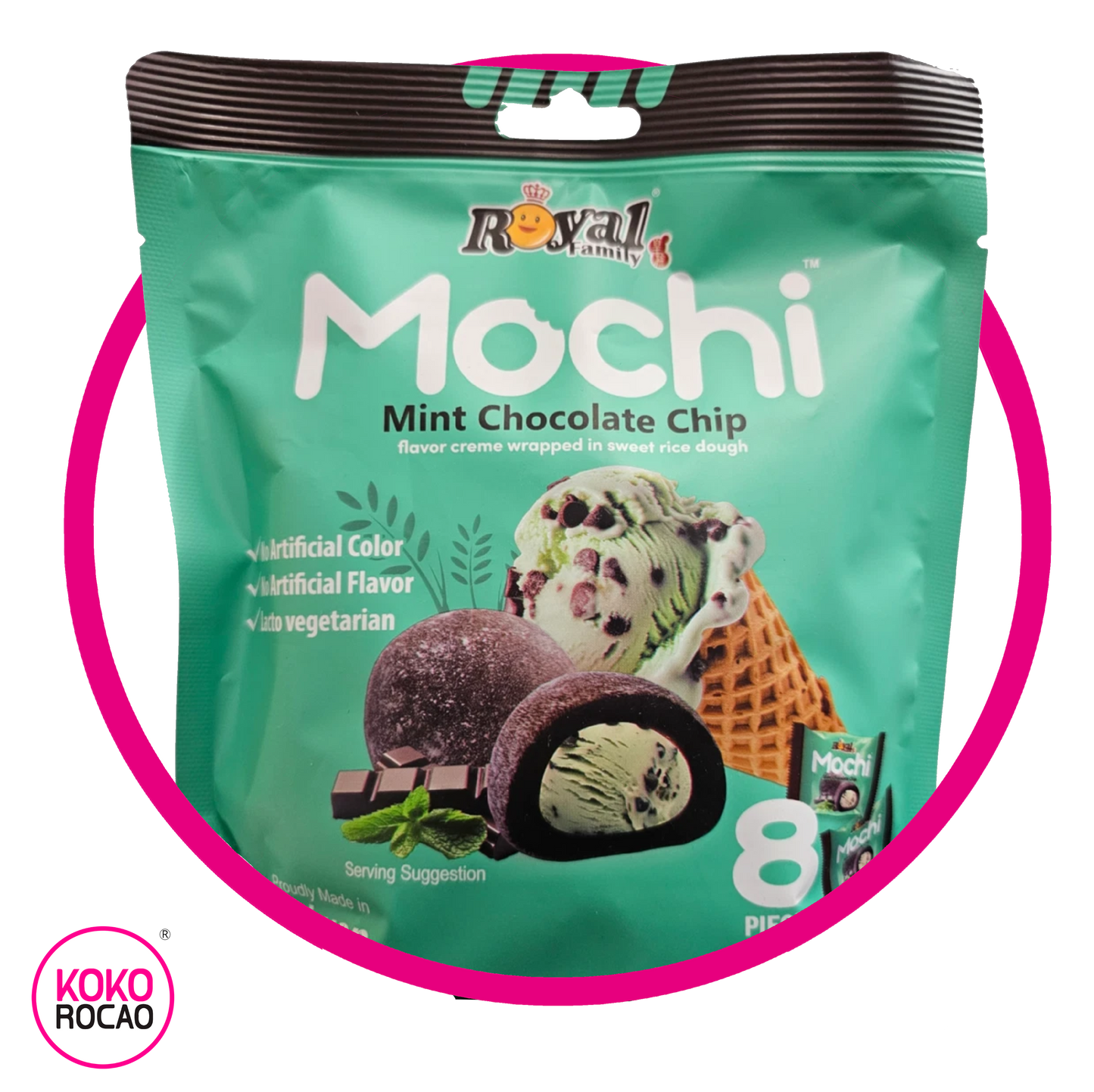 ROYAL MOCHI CHOCO MINT CUPCAKE BOLSA 120GR